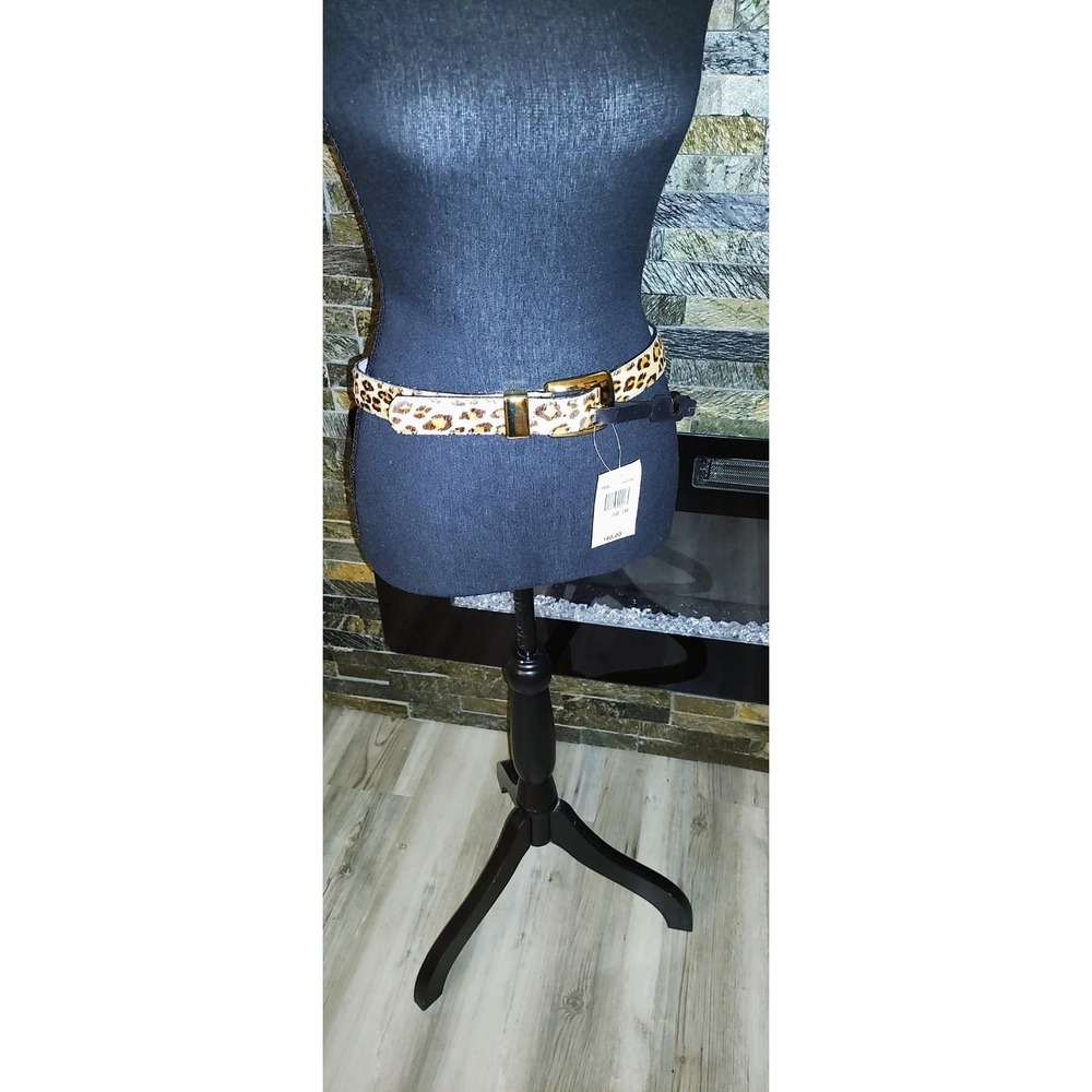Jaguar Print Belt Size Large New With Tag Gold Hardware